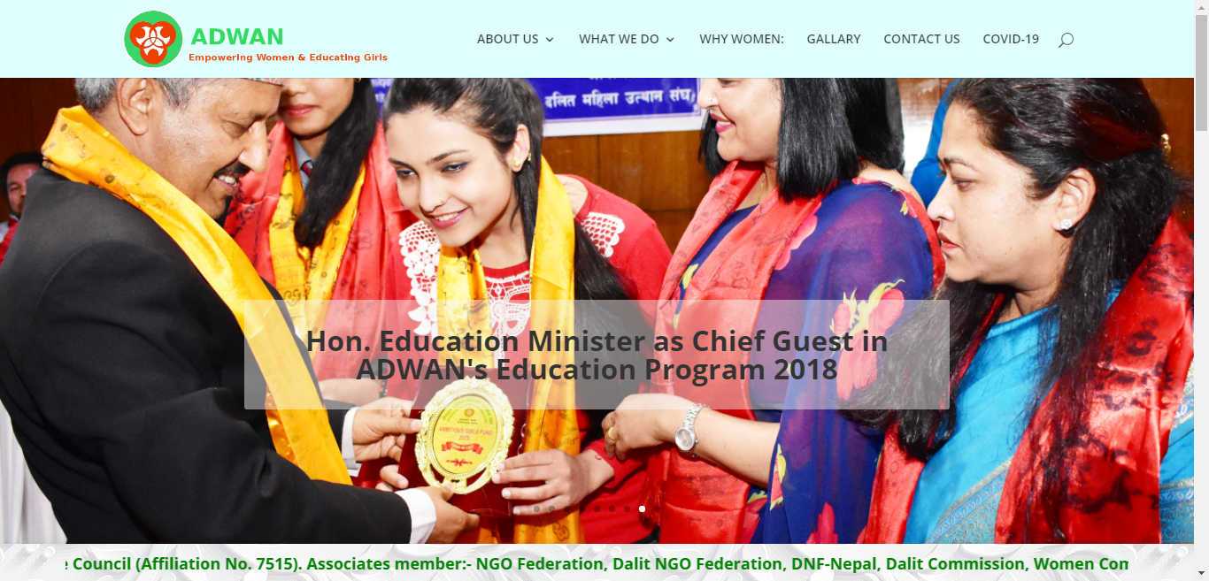 Adwan Nepal Non Profit Website