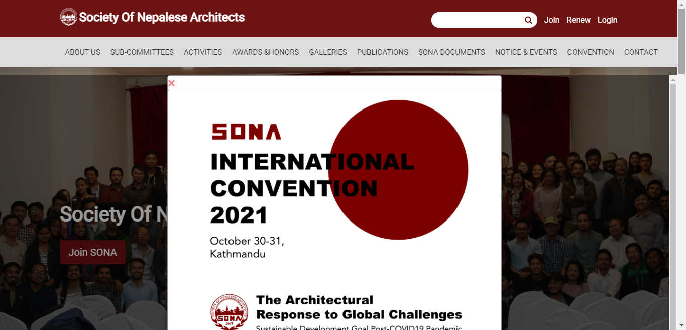 Society of Nepalese Architects Community Website